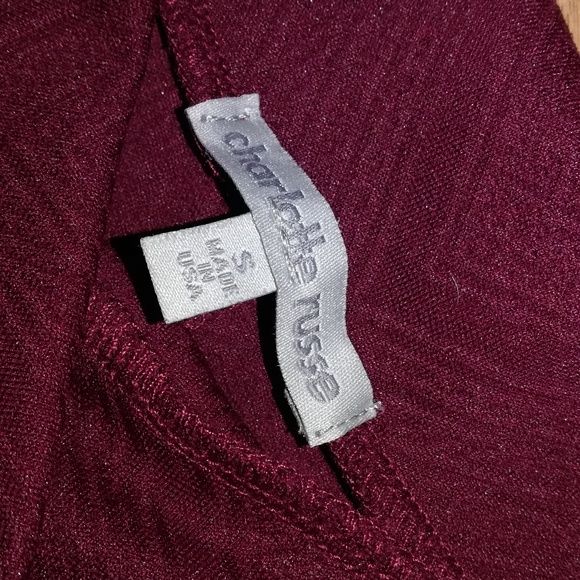 Women's Charlotte Russe Maroon Skater Skirt - Picture 3 of 3